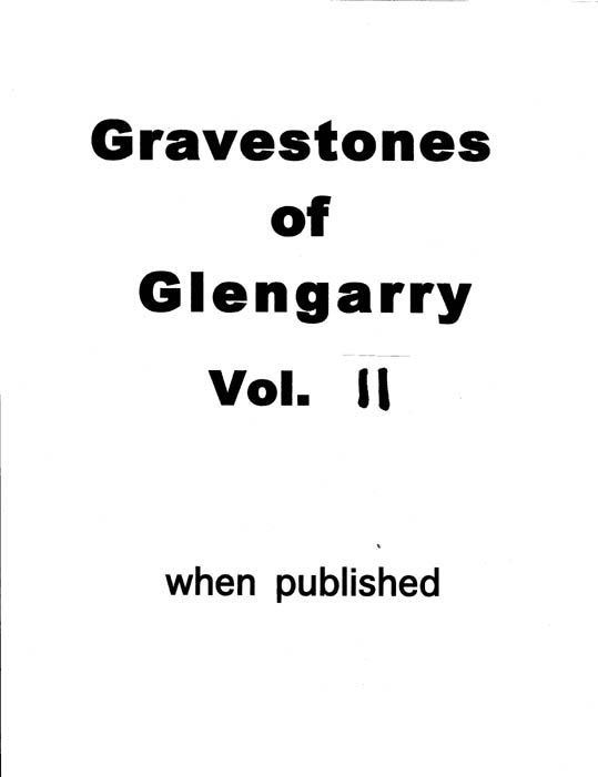 Gravestones of Glengarry v.11
