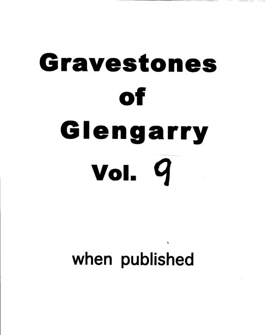 Gravestones of Glengarry v.9